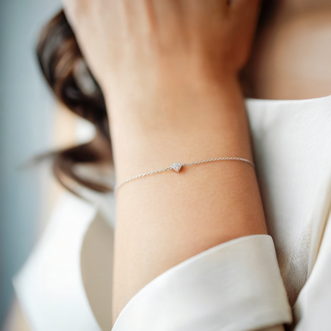 Triple Heart Diamond Bracelet in 14K Gold