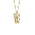 Tie Teddy Bear Necklace 14K Gold / Silver bear necklace with cute teddy bear design and tie detail
