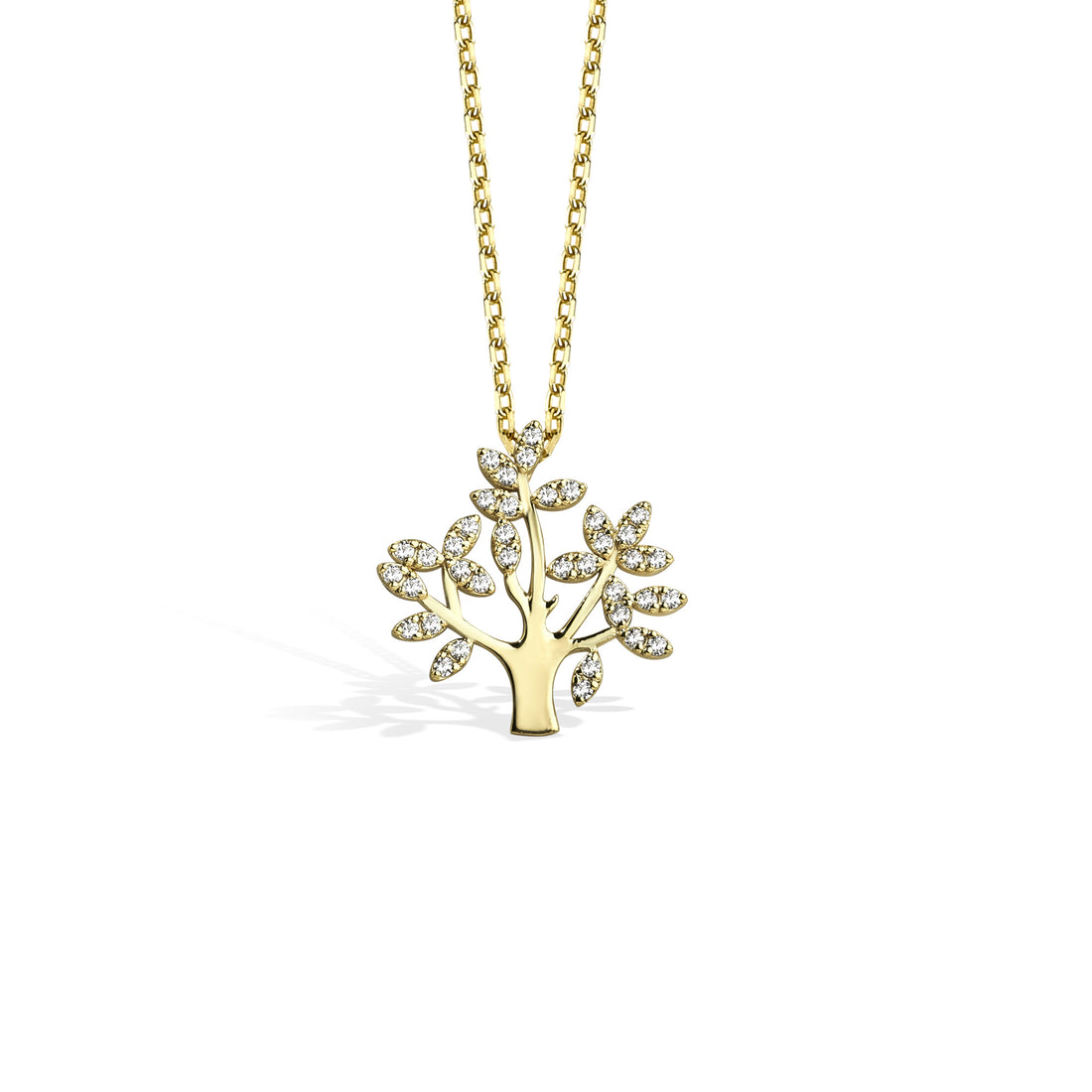 Tree of life Diamond Necklace 14K Gold