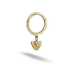 Triangle Dangle Hoop Ear Piercing 14K Gold CZ Stone