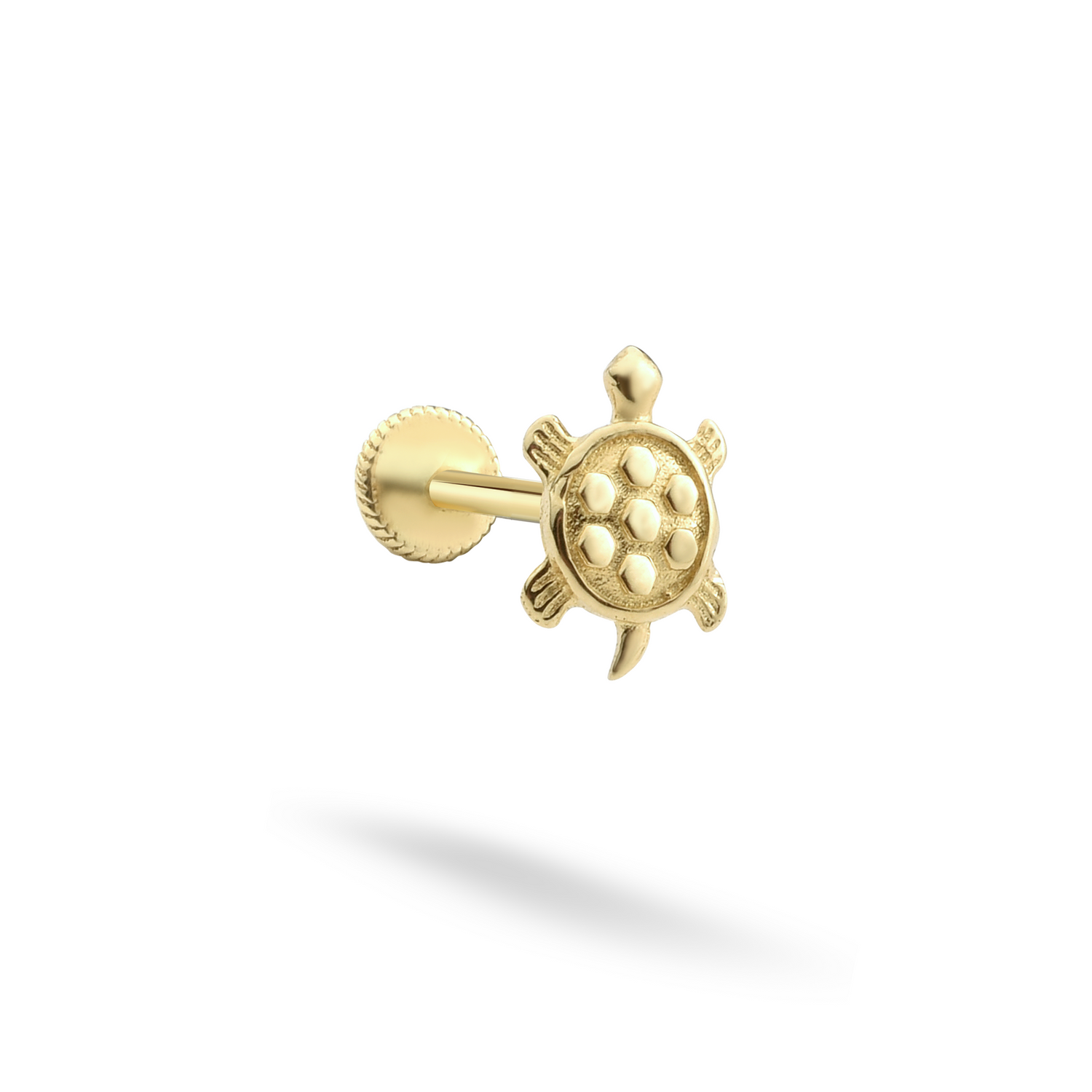 Turtle Flatback Ear Piercing 14K Gold