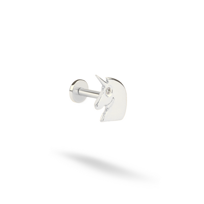 Unicorn Flatback Ear Piercing 14K Gold