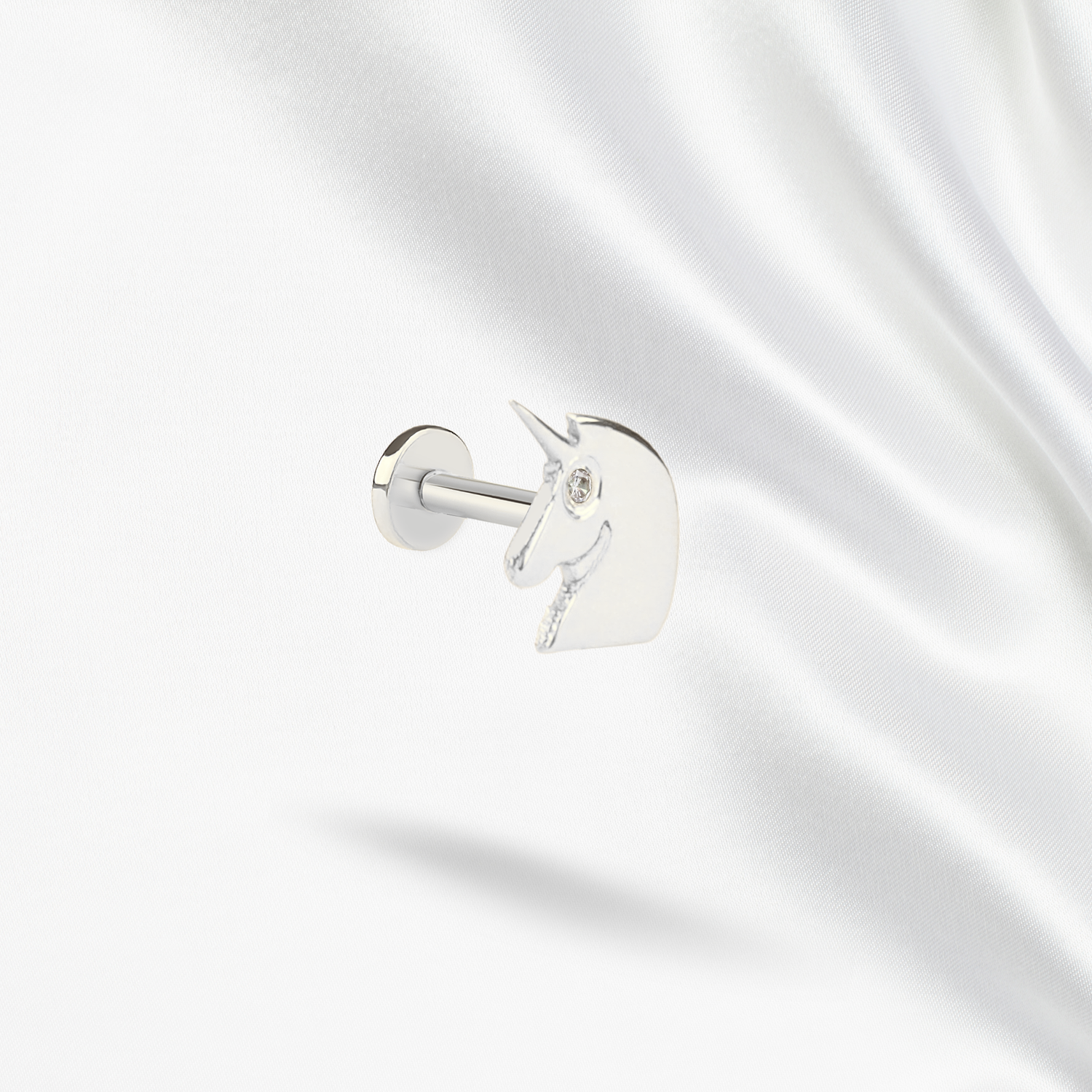 Unicorn Flatback Ear Piercing 14K Gold