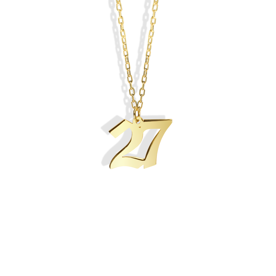 Unique Personalized Number Custom Necklace 14K Gold