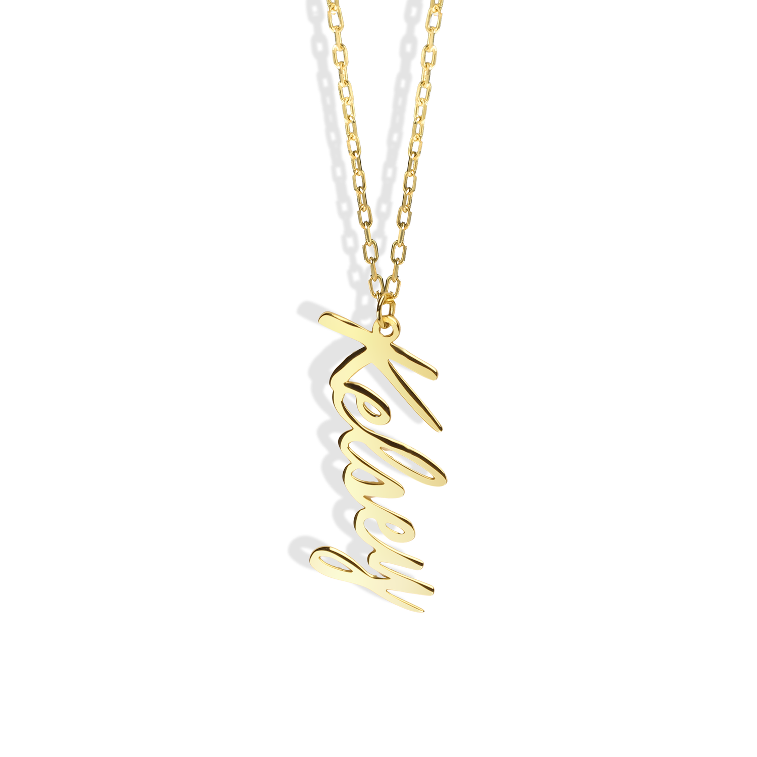 14K Gold Vertical Name Necklace – Custom Made Just for You
