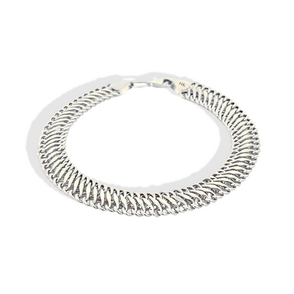Vienna Parallel Double Curb Chain Bracelet 14K Gold