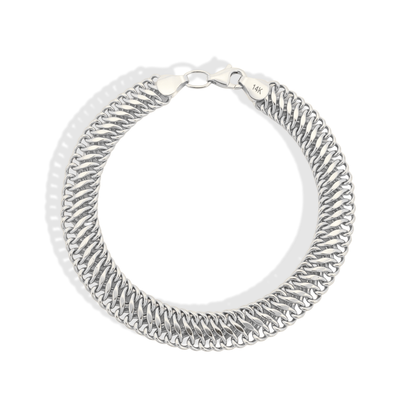 Vienna Parallel Double Curb Chain Bracelet 14K Gold