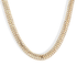 Hand made Vienna Parallel Double Curb Chain Necklace in 14K gold
