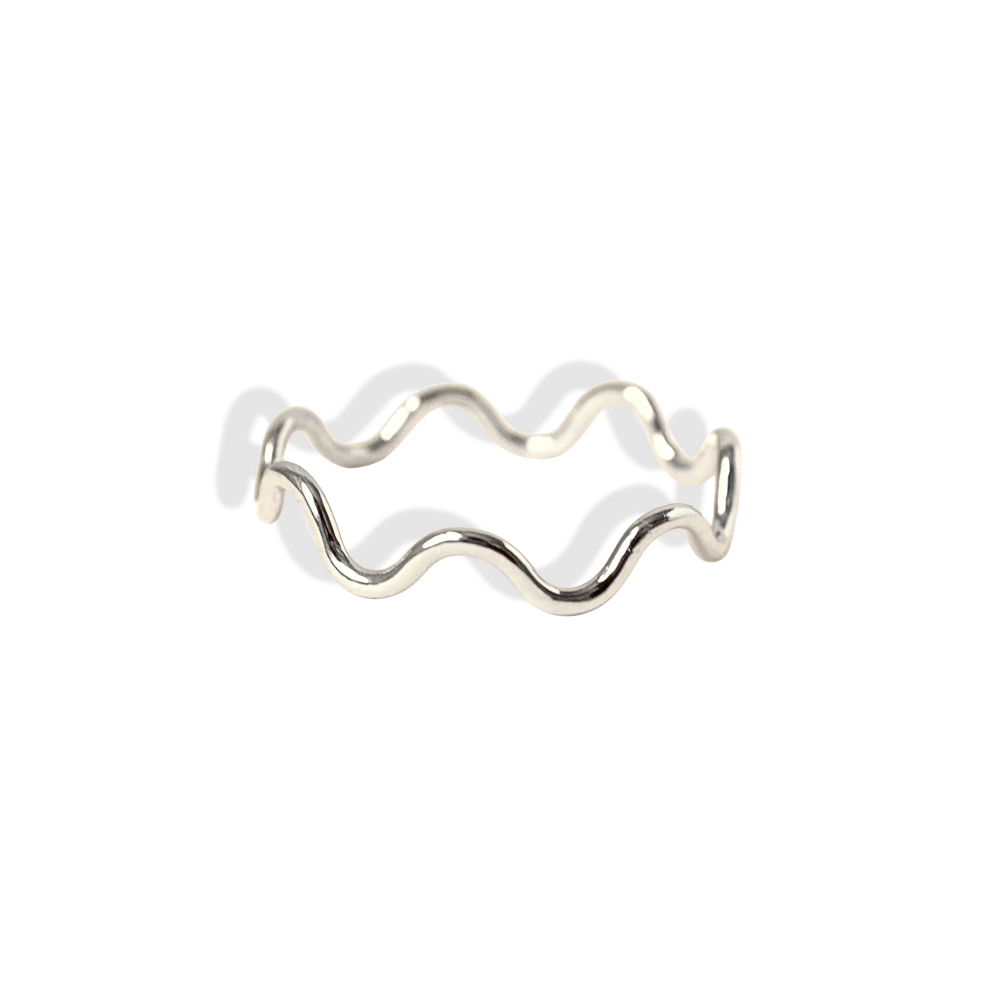 Wave Band Curved Ring 14K Gold / Silver