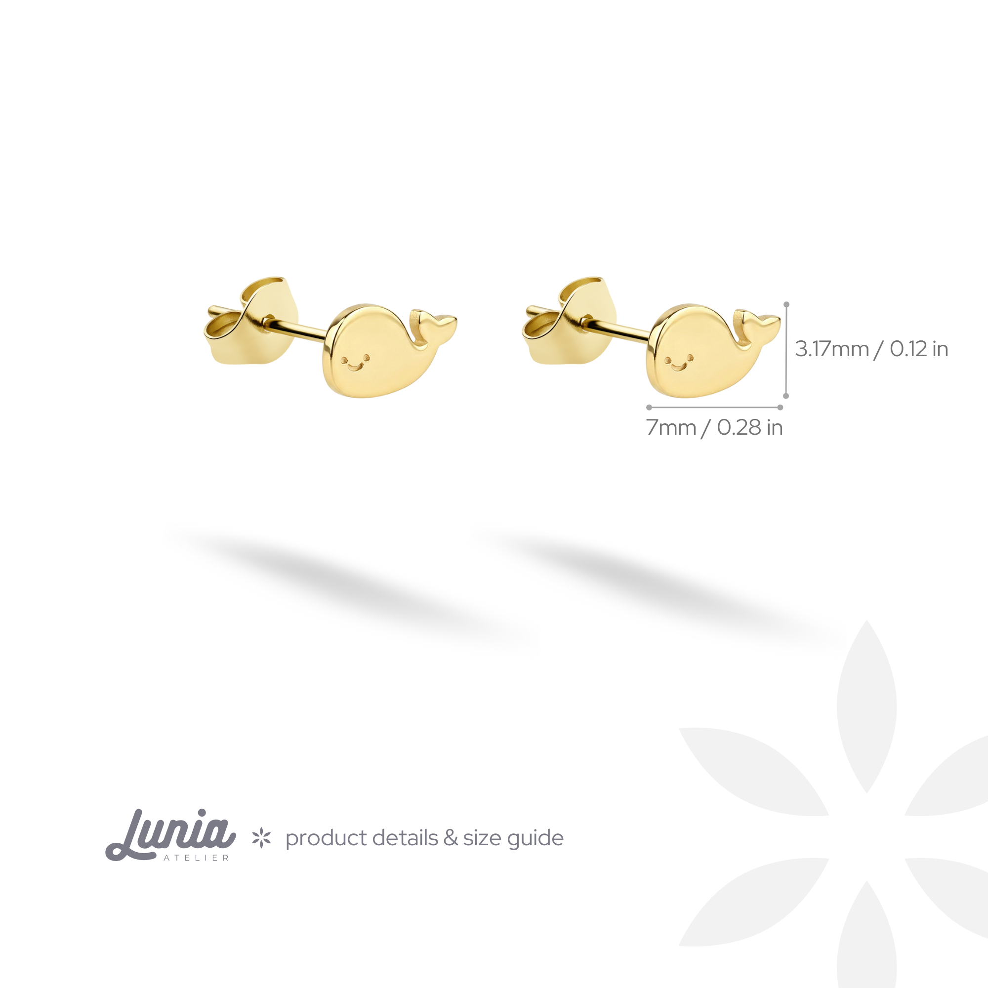 Whale Earrings 14K Gold / Silver