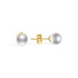 White Ball Earrings 14K Gold