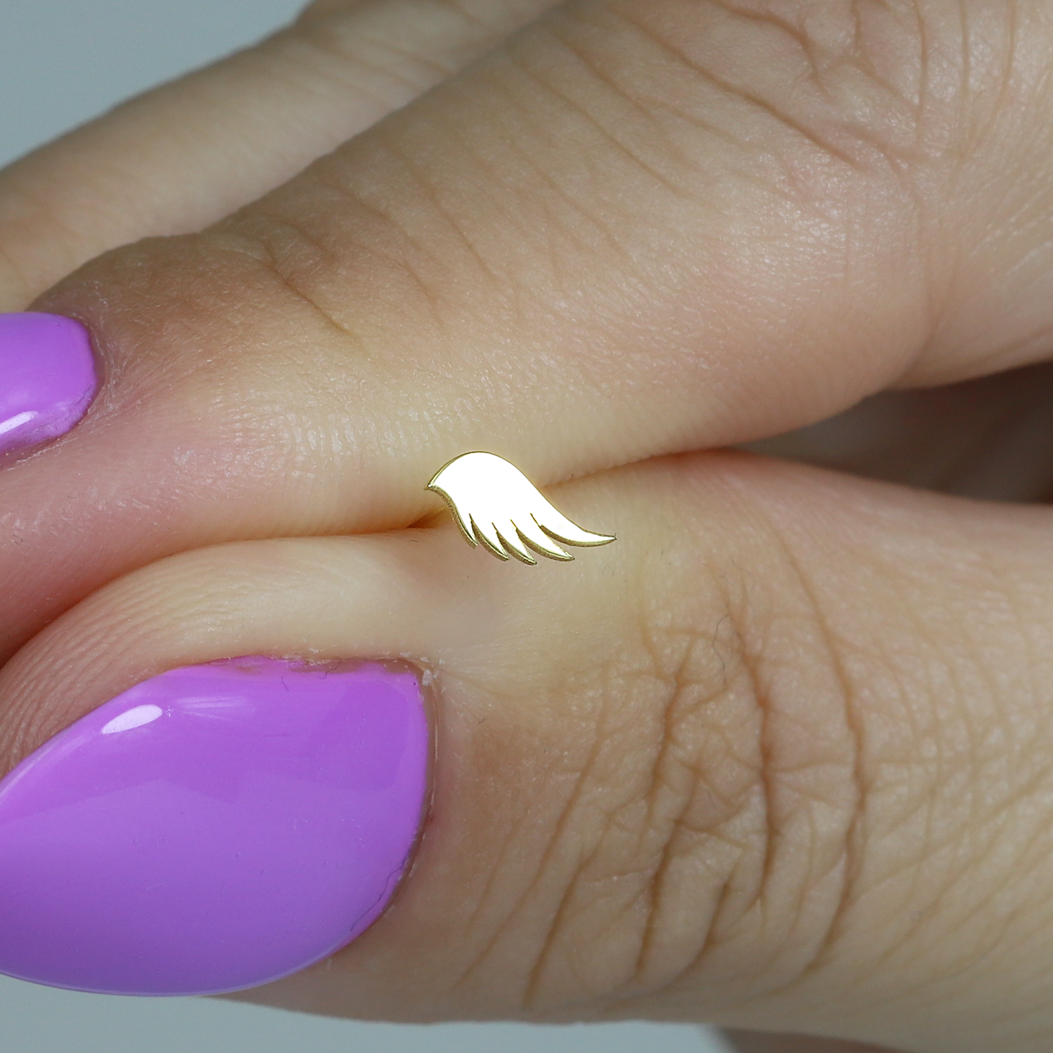 Wing Flatback Ear Piercing 14K Gold